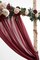 Wedding Arch Draping Fabric 2 Panels 20Ft Burgundy Chiffon Fabric Drapes Arbor Drapery Wedding Ceremony Reception Swag Dark Red Decorations